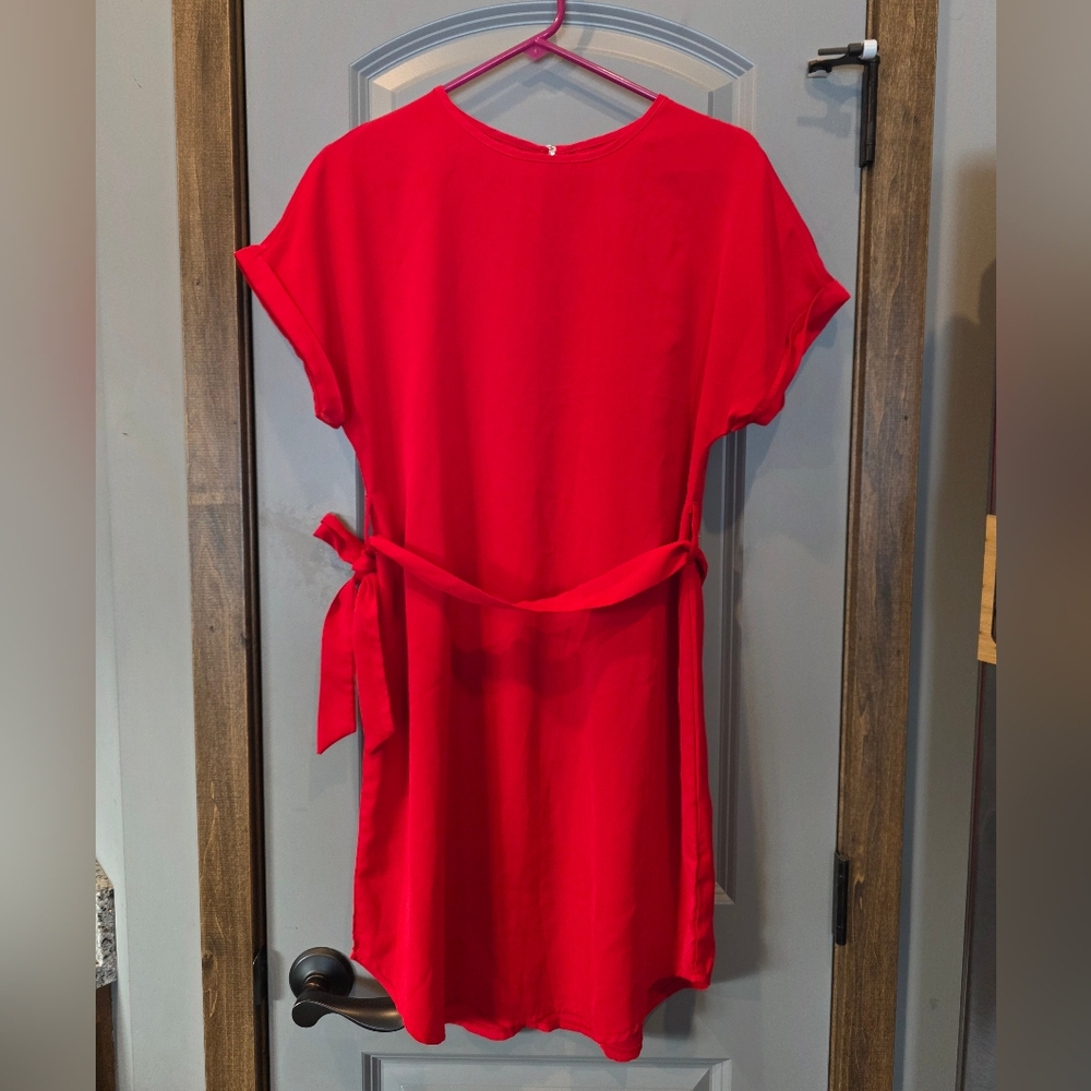 SHEIN Vibrant Red Mini Dress